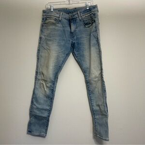 G-Star Revend Light Blue Skinny Jeans Distressed Denim